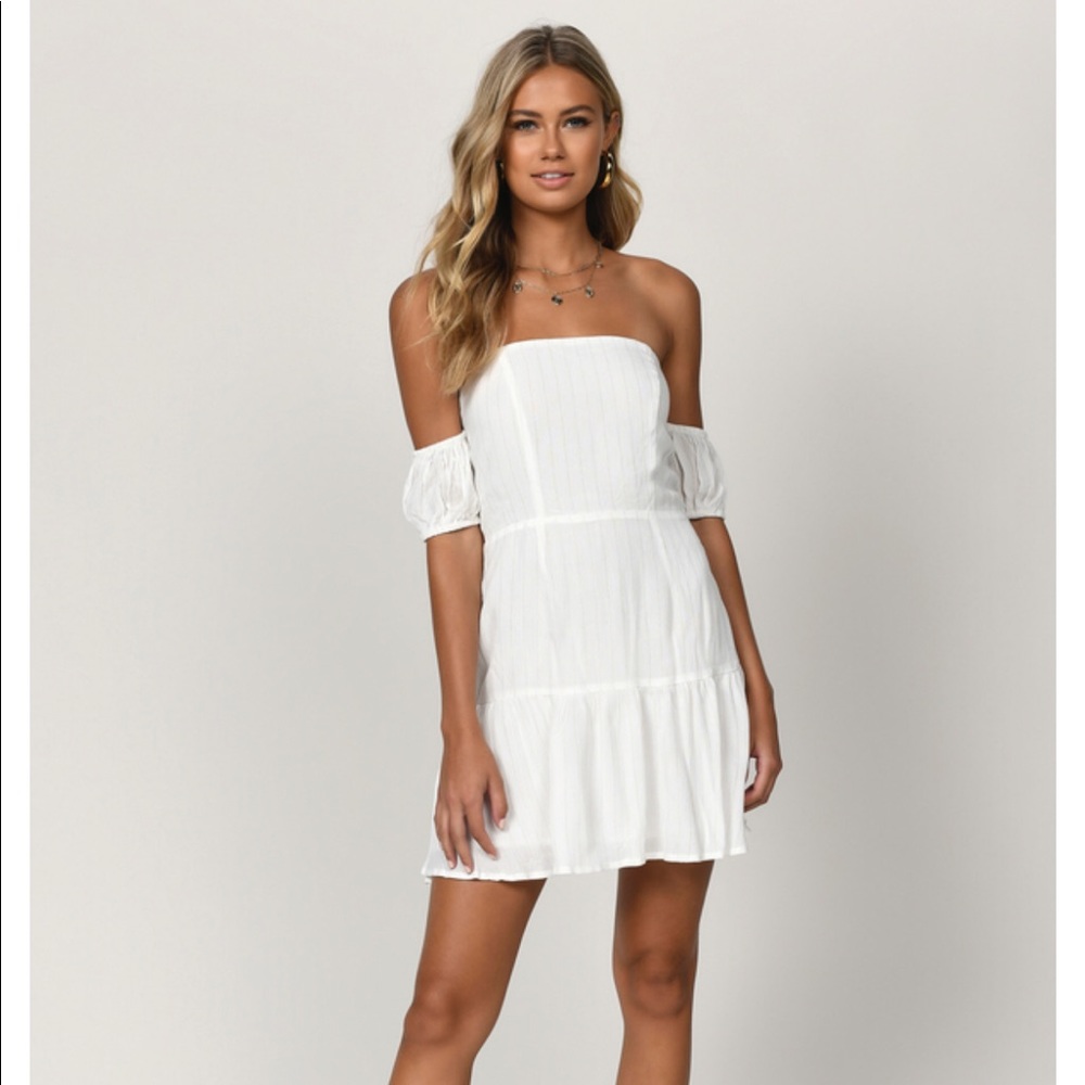 Tobi white off the shoulder dress ***never worn***